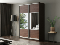 Шкафы-купе, Шкаф-купе Айсберг 180 ВЕНГЕ (шамони темный/комбинированный)