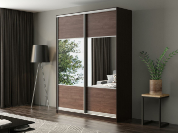 Шкаф-купе Айсберг 180 ВЕНГЕ (шамони темный/комбинированный)