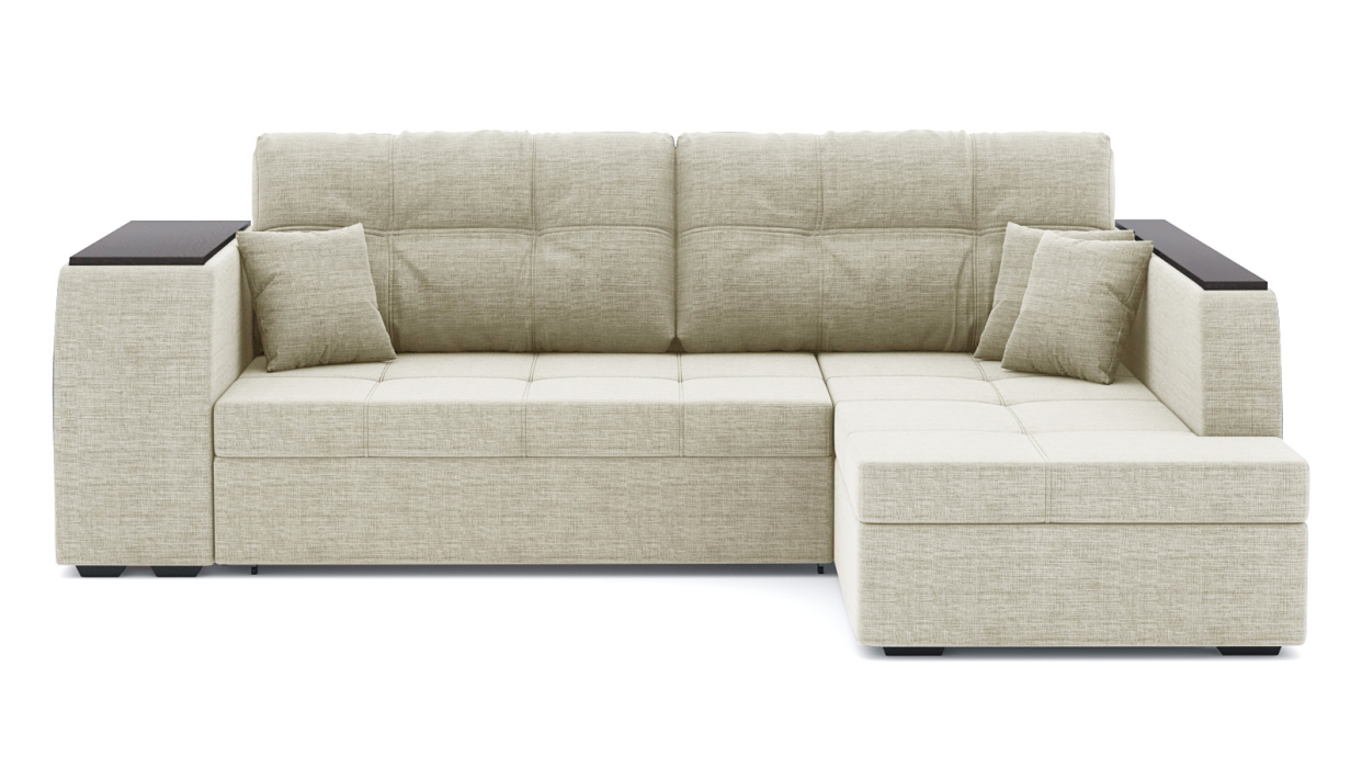 Диваны угловые в гостиную, Диван-кровать угловой Брюссель дельфин, рогожка