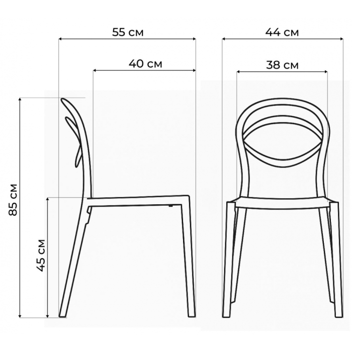 Стулья, Пластиковый стул Simple