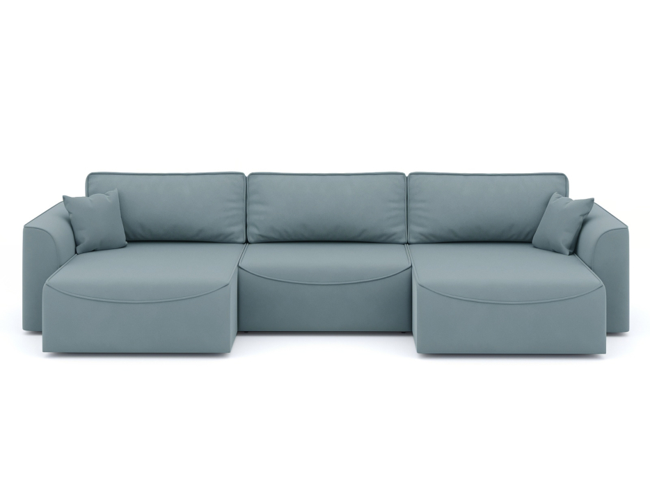 Диваны угловые в гостиную, Диван-кровать П-образный Рафаэль еврокнижка НПБ, велюр