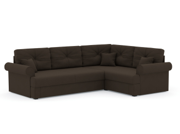 Диван-кровать угловой Мирта дельфин, велюр