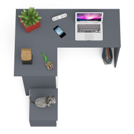 Компьютерный стол угловой Мори МС-16 левый и тумбочка на 400