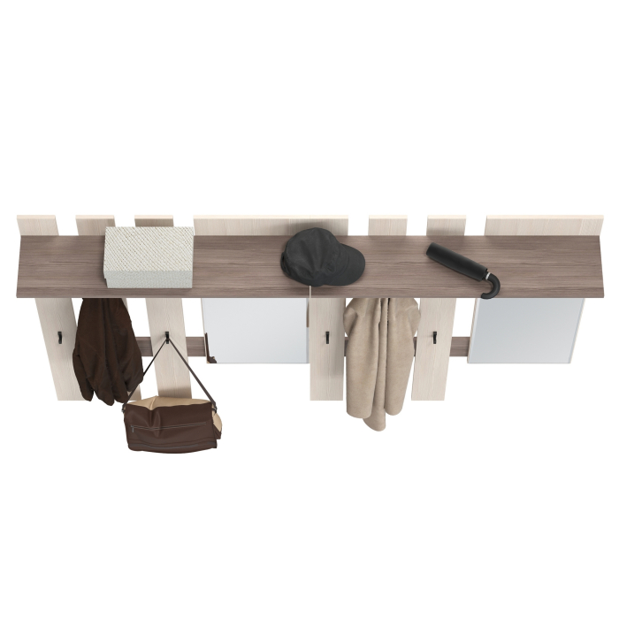 Настенные, Две вешалки для верхней одежды с зеркалом Лира 2-3814