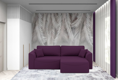 Диван-кровать угловой Рафаэль еврокнижка НПБ, велюр