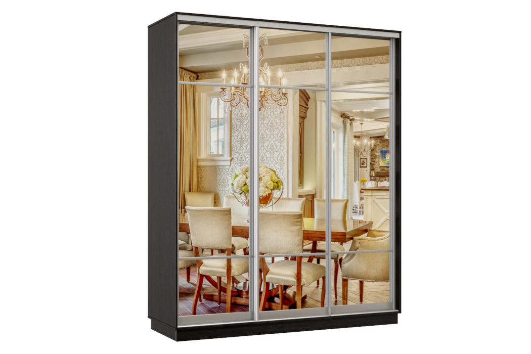 Шкафы-купе 3-х дверные, Шкаф-купе Премьер Лайт 26 (11;11;11) трехдверный