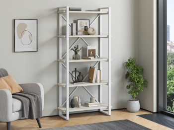 Стеллаж Айсберг Лофт 80х182-2 белый