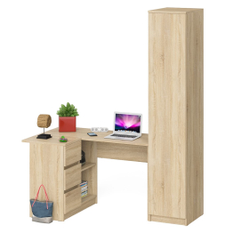 Пенал Мори МШ400.1 одна дверка и стол угловой компьютерный МС-16 левый