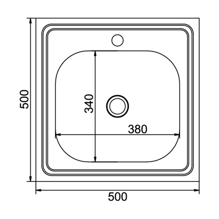 Кухонные мойки, Мойка 50х50 (0,4)