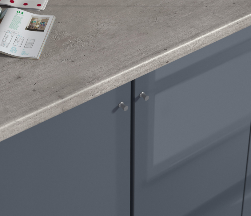 Кухонные гарнитуры, Кухонный гарнитур Катя Белый/МДФ Белый глянец,Графит глянец/МетрополитанR5