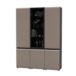 Набор шкафов в гостиную Сидней из двух шкафов 13.200 и одного шкаф-витрины 13.201