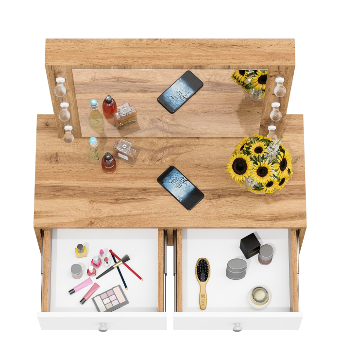 С зеркалом, Стол туалетный с подсветкой СТ-5