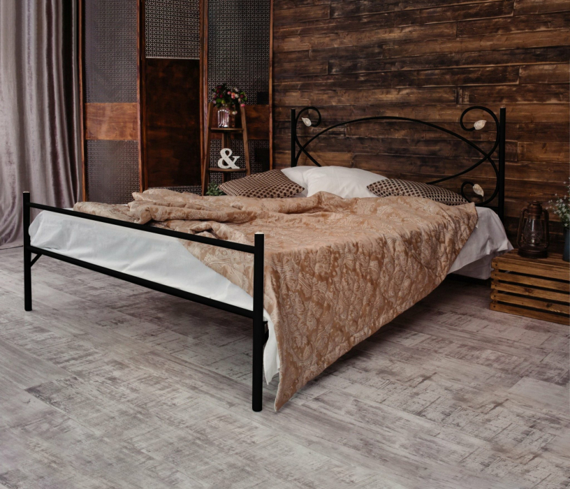 Двуспальные, Кованая кровать Виктория 1.8 с одной спинкой