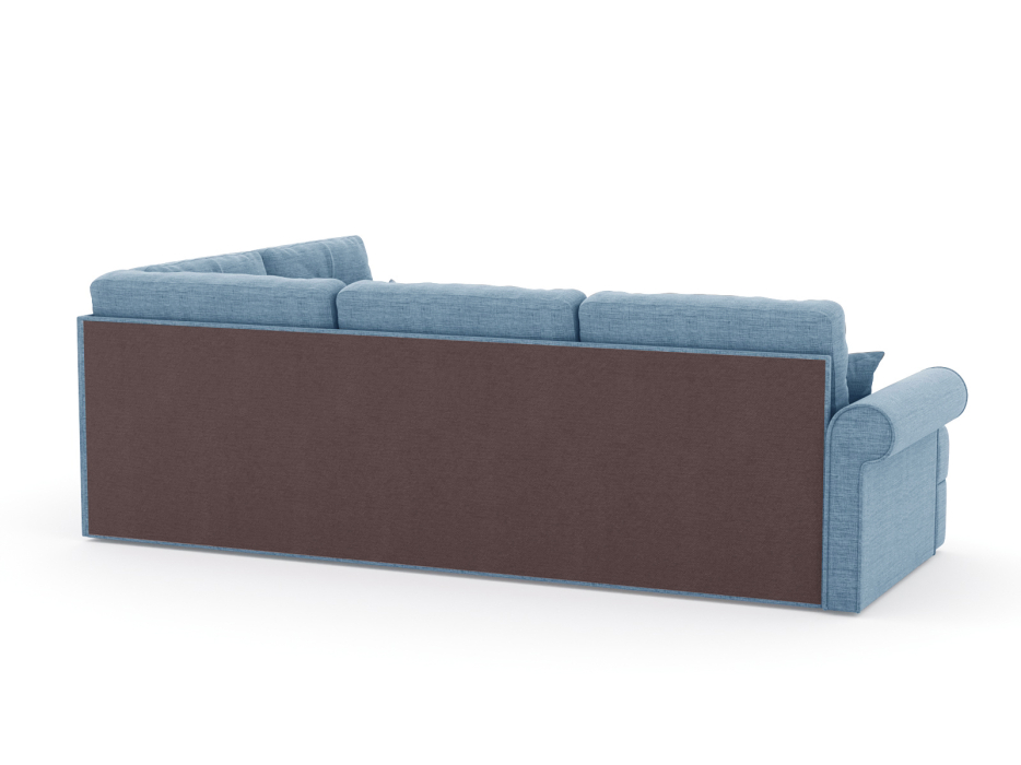 Диваны угловые в гостиную, Диван-кровать угловой Мирта дельфин, рогожка Люкс