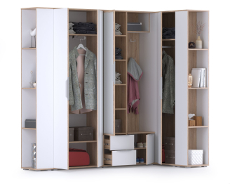 Угловая прихожая с зеркалом Куба НМ № 16