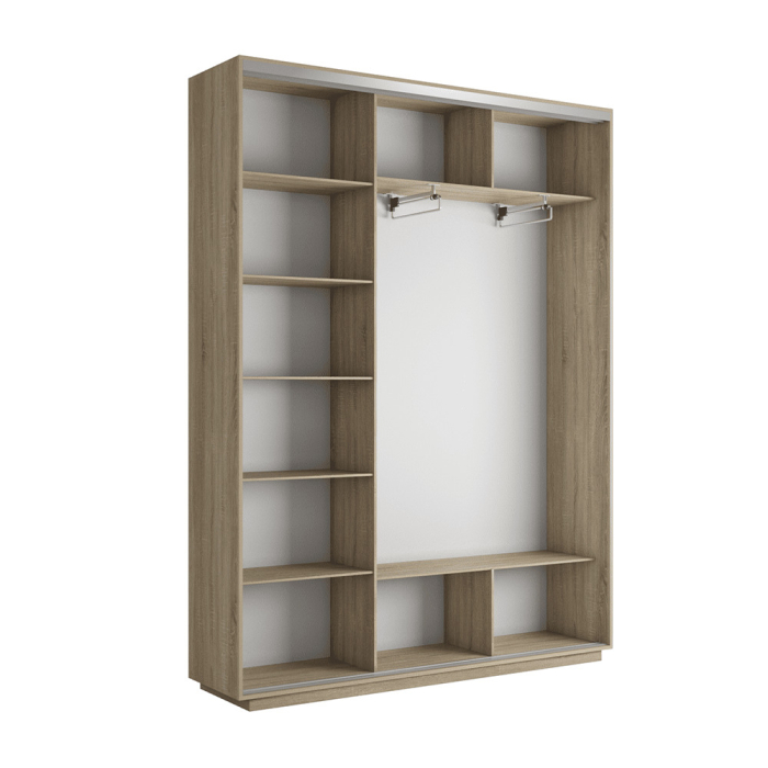 Шкафы-купе 3-х дверные, Шкаф-купе Экспресс 3-х дверный Фотопечать Шелк Стекла 180х45х220