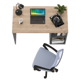 Письменный стол Лайт 12.163 с домашним креслом 103 серым