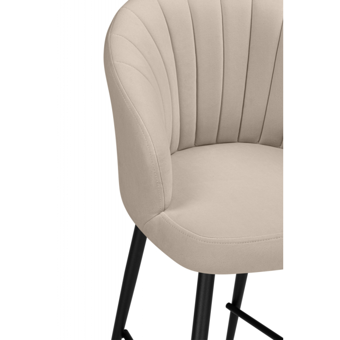 Барные стулья, Стул полубарный на металлокаркасе Бэнбу некрутящийся marseille (чёрный)