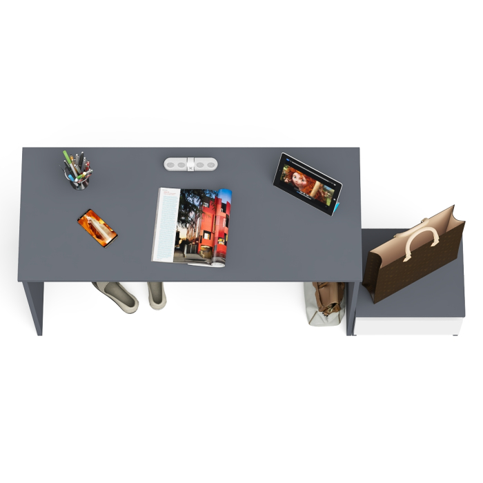 Прямые компьютерные столы, Стол письменный Мори с тумбой ТМП400.1