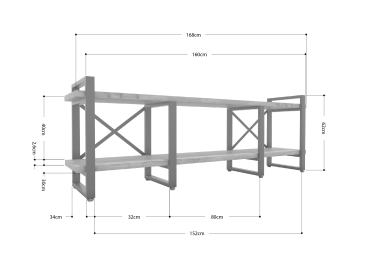Тумба под ТВ Айсберг Лофт 160 черный