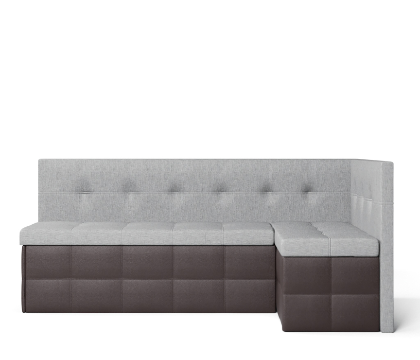 Диваны угловые кухонные, Диван кухонный угловой Домино 2 выкатной, рогожка+экокожа