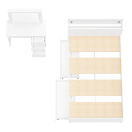 Кровать с ящиками полутораспальная Ксения 1200 и туалетный столик с подсветкой Сура