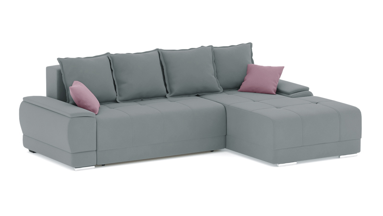 Диваны угловые в гостиную, Диван-кровать угловой Нордвикс Мини, велюр