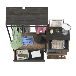 Прихожая Трувор 15.120 с тумбой для обуви 13.241.06 Тдуб гранж песочный/интра