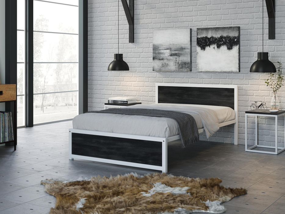 Кровати 120х190, Кровать Титан Лофт 120 без ящиков (белый)