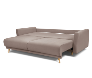 Диван кровать прямой со спальным местом "Мия", микровелюр