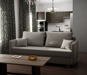 Прямой диван Комфорта,НПБ,еврокнижка,велюр