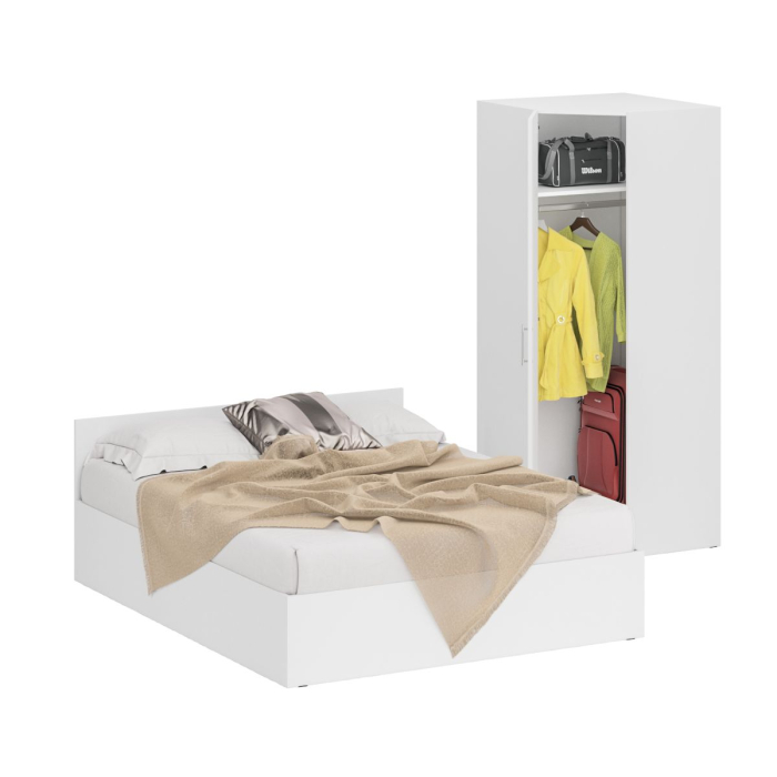 Спальные гарнитуры, Кровать двуспальная 1600 с угловым шкафом Стандарт