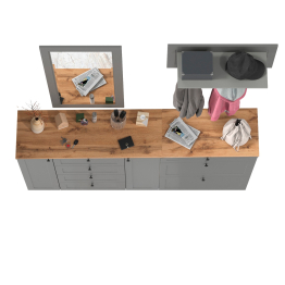 Мебель для прихожей Остин № 56 с вешалкой и зеркалом