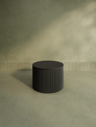 Стол круглый журнальный с чёрным металлическим подстольем TRUBIS Wood M 60