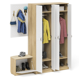 Модульная мебель для прихожей П-6 № 9 МДФ фрезеровка ромб