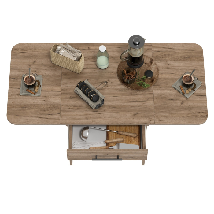 Обеденные столы, Стол обеденный раскладной с ящиком 6-02.120