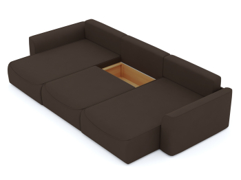 Диван-кровать П-образный Рафаэль еврокнижка НПБ, велюр