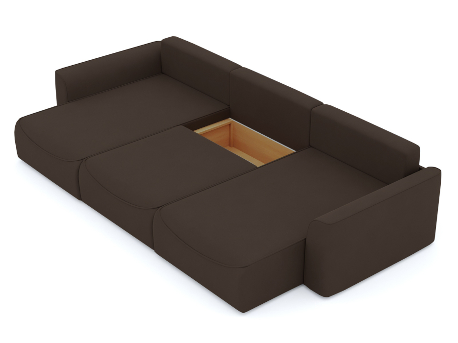 Диваны угловые в гостиную, Диван-кровать П-образный Рафаэль еврокнижка НПБ, велюр