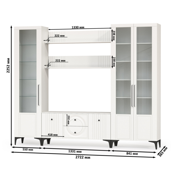 Стенки для гостиной, Валенсия гостиная № 61