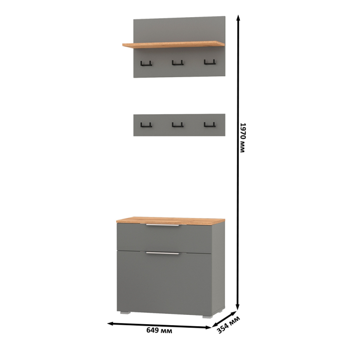 Прихожие, Тумба для обуви с вешалкой и с вешалкой с полкой Октава