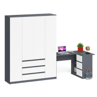 Компьютерные столы, Стол компьютерный угловой с тумбой справа и шкаф 1600 Мори