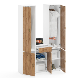 Пеналы с полками каждый по пять полок Лидер-8 и тумба дверка и ниша