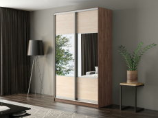 Шкафы-купе, Шкаф-купе Айсберг 160 ШАМОНИ ТЕМНЫЙ (шамони светлый/комбинированный)