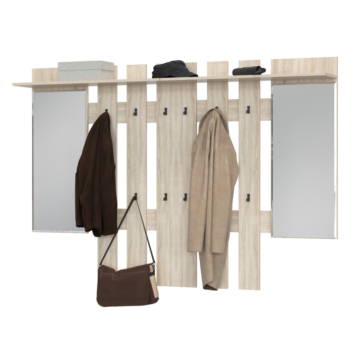 Настенные, Две вешалки для верхней одежды с зеркалом Лира 2-3814