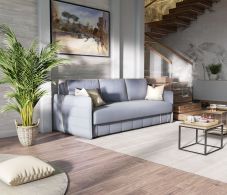 Диваны прямые, Диван-кровать еврокнижка Любек,велюр