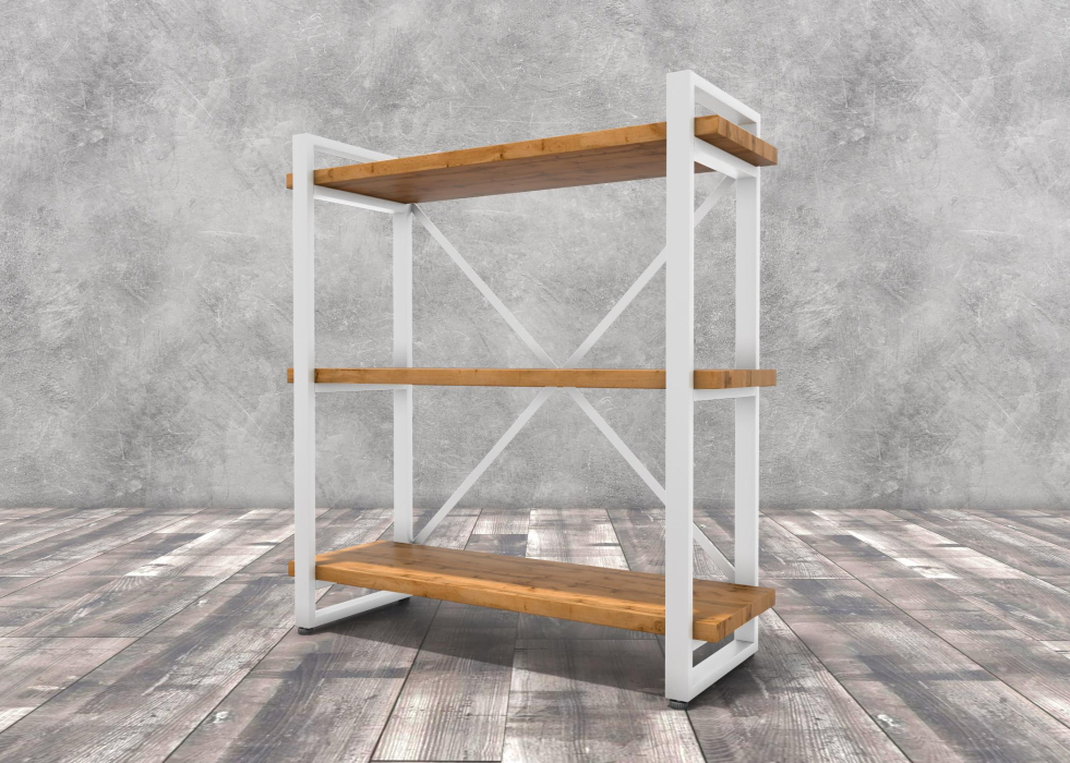 Стеллажи, Стеллаж Айсберг Лофт 80х102-2 белый