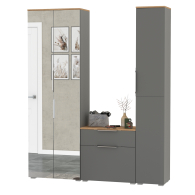 Прихожие, Шкаф с зеркалом и пенал с обувницей Октава