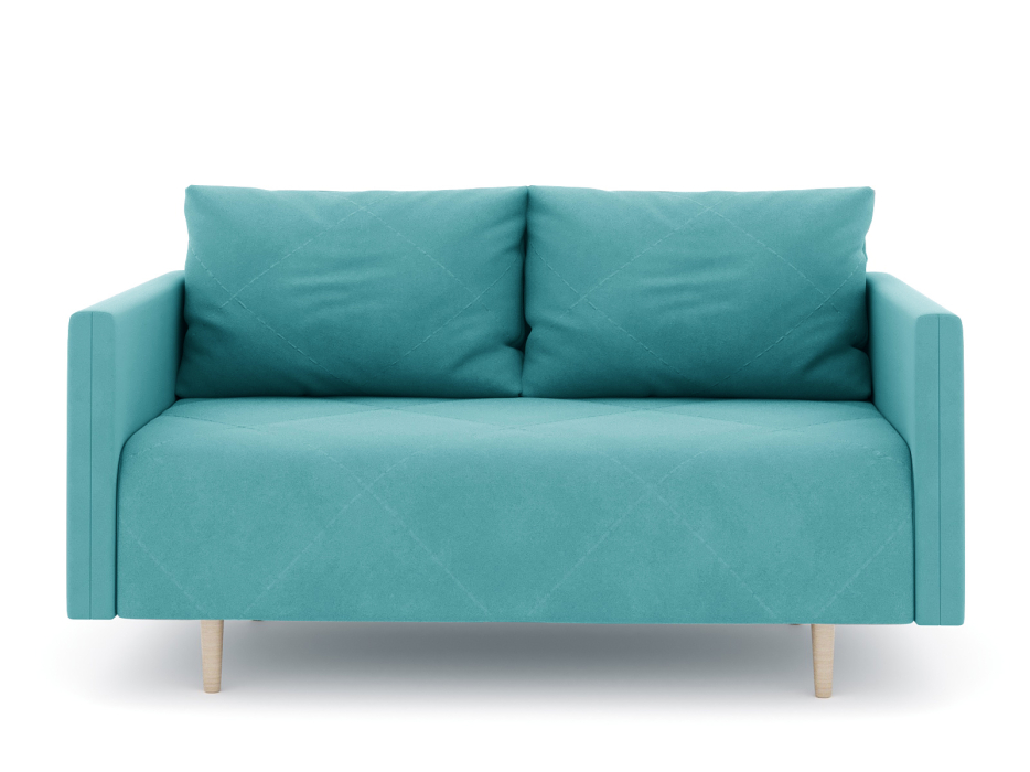 Диваны прямые кухонные, Диван прямой нераскладной Милли мини 2-х  местный с подлокотниками, велюр