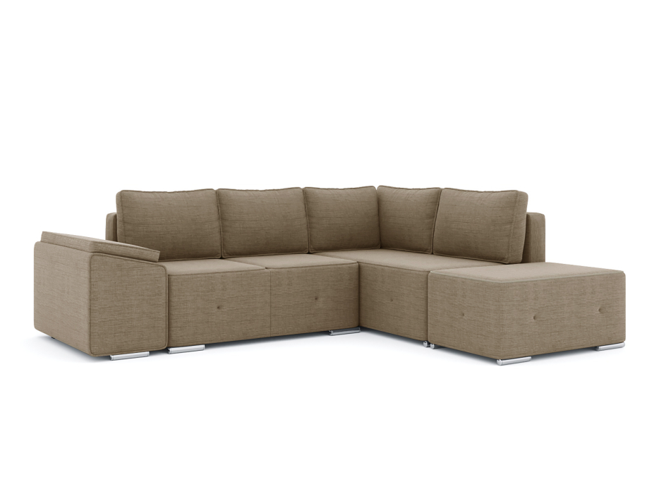 Диваны угловые в гостиную, Диван-кровать угловой Хавьер  ПБ еврокнижка, рогожка Люкс