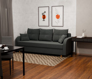 Прямой диван Генри,еврокнижка,велюр